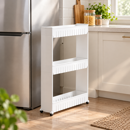 3-Tier Slim Kitchen Rolling Cart