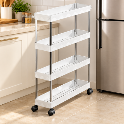 4-Tier Slim Rolling Storage Cart