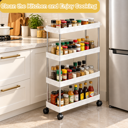4-Tier Slim Rolling Storage Cart