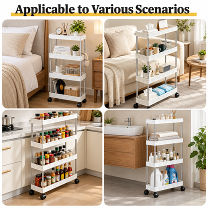 4-Tier Slim Rolling Storage Cart